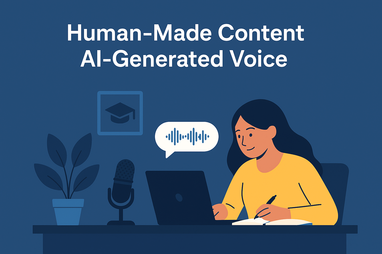 Humans have done the training, AI is the voice